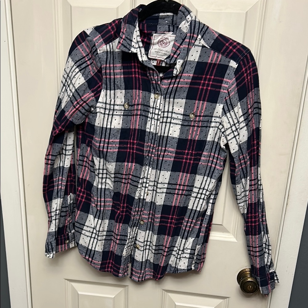 Plaid Button-Up Shirt